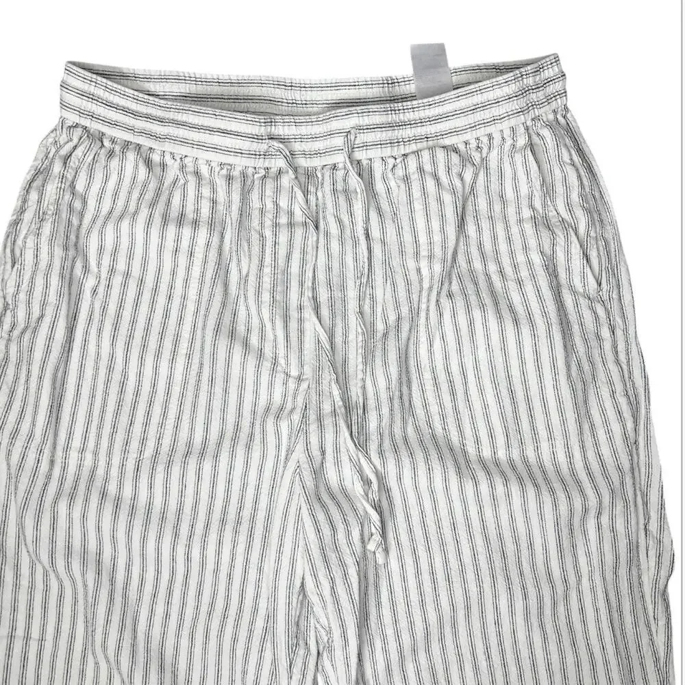 Banana Republic Linen Blend Straight Ankle Pants neutral casual comfy coastal